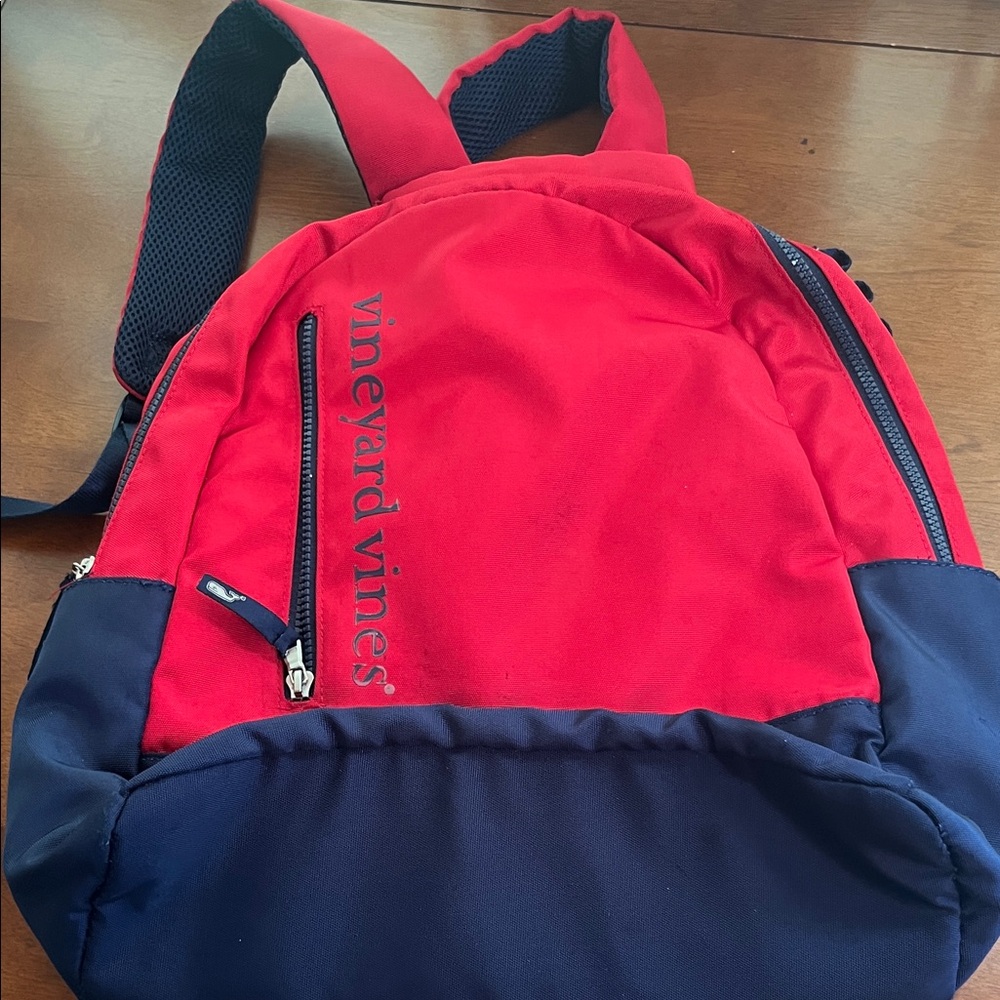 Vineyard Vines Bold Red and Navy Backpack